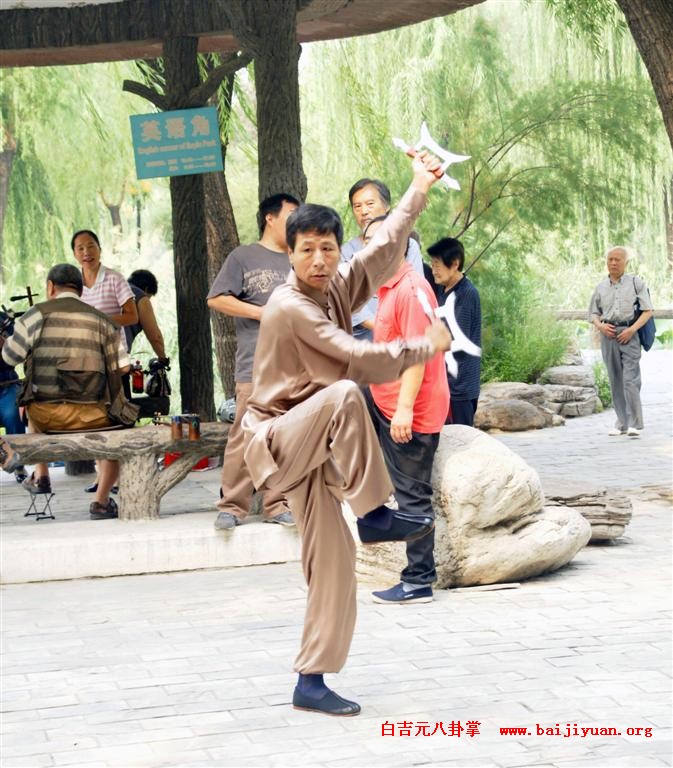陈国仁师兄演练八卦钺