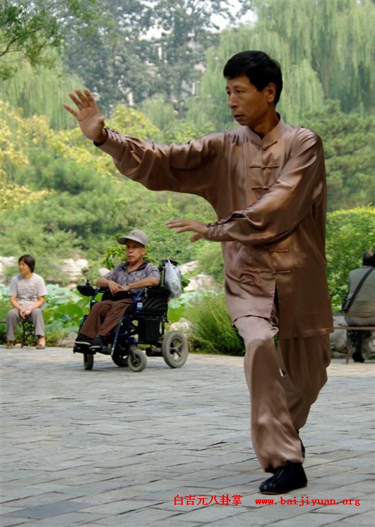 陈国仁师兄演练八卦掌转掌